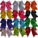 Bzybel 6 Inch Large Cheer Bow Cheerleading Bows Big Hair Bows Hair Barrettes with Ponytail Holder Jumbo Classic Accessories for Teens Women Girls Softball Cheerleader Sports Elastics (12 pcs) Mix Colors