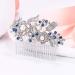 Ever Faith Wedding Hair Comb Rhinestone Pearl Bride Accessory - Blue Silver Hair Vine Piece for Bridesmaids - Buy Online on GoSupps.com
