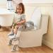Potty Training Toilet Seat with Step Stool Ladder | for Boys and Girls | Toddler Kid Children | Handles and Padded Seat | Non-Slip Wide Step | Gray - Buy Online on GoSupps.com
