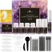 4 in 1 Lash & Brow Lift and Black Color Kit  Eyelash Perm Kit & Brow Lamination Kit  Professional Last 8 Weeks DIY Perming Wave Effect | Tools Included  Perfect for Salon & Home Use (Black)