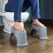 Pair of Heavy Duty Stackable Toilet Potty Stools for Adults - Grey | Flexible Distance Adjustment | Squatting Foot Step Stool - Buy Online on GoSupps.com