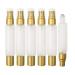 Frosted Clear 10ml Essential Oil Roller Sprayer Duo Bottles Double Ended Stainless Steel Roller Balls for Essential Oils With Fine Mist Sprayer Glass Roll On Bottles - 6 pack