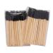 100pcs Bamboo Handle Eyelash Brush & Mascara Wands - Disposable Eye Lash Extensions & Eyebrow Applicator - Black - Buy Online on GoSupps.com