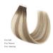 Real Hair Tape In Extensions - Double-Sided Remy Human Hair - Ash Brown Beach Blonde with Dark Brown Roots - 45 cm - Buy Online on GoSupps.com