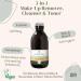 Valley Mist Combination Skin 3 in 1 Makeup Removing Cleansing Micellar and Toning Water 200ml - with Witch Hazel Lemon + Geranium - Vegan Society Registered + Cruelty Free - Buy Online on GoSupps.com