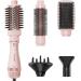 Wavytalk Hair Dryer Brush Kit 5 in 1 Blow Dryer Brush with Oval Blowout Brush Blowout Thermal Brush Paddle Brush Concentrator and Diffuser for Fast Drying and Styling in One Step Pink