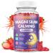 Magnesium Calming Gummies for Kids 4+ & Adults Sugar Free Magnesium Supplement with L-Theanine Chamomile Vitamins B6 D3 K2 Zinc for Sleep Relaxation Focus & Muscle Support Strawberry Flavor
