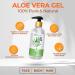 Organic Aloe Vera Gel 10.14oz - 100% Pure Natural Moisturizer for Sunburn Relief Hydration & Soothing Sensitive Skin - Ideal for Face Body & Hair - Buy Online on GoSupps.com
