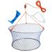 Palmyth Wire Grid Bottom Crab Nets Two Ring Crab Kit with Harness and Bait Clip 24 X 20 X 12