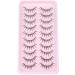 Geeneiya 02A 3D Mink Eyelashes Pack - 10 Pairs Natural Look Fluffy Individual Cluster Extension Lashes - Buy Online on GoSupps.com