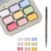 Solid Cream Gel Polish Set Creamy Colorful Nail Polish Set Gel Nail Polish Summer Colors Nine-Square Kit with Brushes Long Lasting Solid Nail Polish Palette
