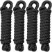 Fender Lines 4 Pack 3/8 Inch x 6 ft Premium Boat Fender Lines with 5" Eyelet Double Braid Nylon Boat Bumper Rope/Boat Fender Rope Dock Lines Boat Ropes for Docking Boat Lines Dock Ties J-FM TWNTHSD 3/8" x 6' (4 PK)