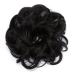 SEGO Hair Extensions Hair Tie Updo Bun Wavy like Real Hair Dark Black-1 Wavy-30g