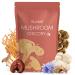 Bunkell Mushroom Chicory Adaptogenic 6 Mushrooms with Lion's Mane Reishi Cordyceps Shiitake King Trumpet & Turkey Tail Mushroom Chicory Powder for Energy Digestion & Immune Support 30 Servings