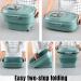 Foldable 30lb Capacity Dog Food Storage Container with Scoop Lid - Airtight Large Plastic Bin for Pet Food, Cat Food, Fish Food, Bird Seed - 50lb Grain and Rice Holder - Green - Buy Online on GoSupps.com