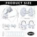 Bekecidi 16 Pieces Cloth Bow Hair Accessories Set Bow Hairpin Bow Hair Clips Bow Rubber Band Bow Head band for Girls Kids (White) - Buy Online on GoSupps.com