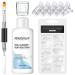 PEACECOLOR 60ML Slip Solution Cleanser Plus with Quick Building Nail Tips Transparent False Nail Fixed Clip Dual End Nail Brush Glass Cup Kit for Poly Nail Extension Nail Gel Kit DIY for Beginners color 195