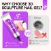 Gelike ec 3D Nail Sculpture Gel: White Multifunctional Rhinestone Nail Gel 3D Gel Nail Art for Nail Charms Nail Art Sculpture Nail Decoration Manicure DIY Nail Modeling - Buy Online on GoSupps.com