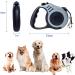 CONTINUAL Retractable Dog Lead 5M Long Line Extendable Dog Leads with Non-Slip Handle for Small Dogs Strong Nylon Tape Dog Leash One Hand Brake Button Pause Lock Grey - Buy Online on GoSupps.com