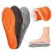 Maxee 3 pairs of orthopedic insole for men & women Arch deposits heel spur comfort sports shoe inserts breathable and relieve foot pain ideal insole for hiking running size.39-40 3 colors (orange + black + gray) 39-40