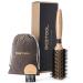 Bestool round brush to blow -dry wild boar bristles with nylon pins round hair brush professional round styling brush for women and men smoothing curling improvement of hair texture (barrel 22mm)