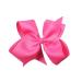 PrettyBoutique 6 Inches Girls Large Grosgrain Hair Bow Alligator Clip (Hot Pink)