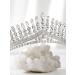 SWEETV 2-Pack Wedding Tiara and Earrings Set - Crystal Queen Crown Princess Bride Jewelry in Silver - Buy Online on GoSupps.com