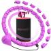 JKSHMYT Smart Weighted Fit Hoop Plus Size for Adults Weight Loss, Hula Circle-2 in 1 Infinity Fitness Hoop, 24 Links Detachable & Size Adjustable, with Ball Auto Rotate 360 Degree for Women 24 Links-Purple 47-58"