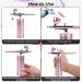 Rechargeable Cordless Airbrush Kit - Portable Auto Handheld Gun for Barber, Nail Art, Cake Decor, Makeup - Pink - Buy Online on GoSupps.com