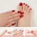 DANNI & TONI Semi-Cured Gel Nail Foils (Scarlet Delight) Scarlet Red Shiny Gel Nail Stickers Pedi Wraps Toenails Nail Foil Pedicure Wraps 37 Stickers Scarlet Delight Foot - Buy Online on GoSupps.com