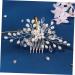 Angoily Bridal Pearl Comb Bride Headpiece Pearl Tiara Barrettes for Girls Bride Hair Comb Bride Hair Clip Headdresses Hair Clips Rhinestone Women's European and American Hair Accessories - Buy Online on GoSupps.com