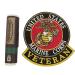 BIGGS Tea Tree Peppermint Lip Balm 0.25 oz and EE Inc. US Marine Corps Veteran Iron-on Patch 3.63 inch BIGGS Military Combo Pack