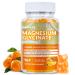 Magnesium Glycinate Gummies 1000mg Sugar Free Magnesium Potassium Supplements Chewable for Adults with L-Threonate for Sleep Body Support and Relaxation 90 Orange Gummies