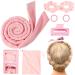 ADMORA Heatless Curlers Headband Heatless Curlers Heatless Hair Curling Set No Heat Hair Curlers with Accessories Overnight Heatless Soft Curls Heatless Curlers for Long and Short Hair (Pink)