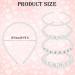 Yolev 4Pcs Pearl Headbands for Women - Bridal Hair Accessories - 4 Styles Pearl & Crystal Hair Hoop - Buy Online on GoSupps.com