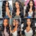 MEIKING 28 Inch Body Wave Human Hair Lace Front Wig - 180% Density, HD Lace, Pre Plucked, Glueless for Black Women - Buy Online on GoSupps.com