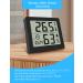 Pitasha Digital Thermo-Hygrometer - 3.2 Inch LCD Desktop Thermometer & Hygrometer with Temperature Humidity Display & Clock (Black) for Accurate Room Monitoring - Buy Online on GoSupps.com