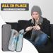 Katech Knitting Needles Case - Portable Travel Crochet Hooks Storage Bag with Transparent Pocket - Grey - Buy Online on GoSupps.com