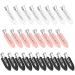 ZEVONDA 26 PCS No Crease Hair Clips - No Bend Hair Clips Makeup Hair Clips Hair Styling Clips Hairdressing Hairpins for Girls Women (Black Pink White) Black*10 + Pink*8 + White*8