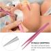 Xnivuis Eyelash Pliers Set - 4 Precision Tweezers for Eyelash Extensions & Electronics Repair (Straight & Curved Tips - Pink) - Buy Online on GoSupps.com