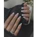 120Pcs White French Tip Press on Nails - Almond Shape Glossy Nude Full Cover False Nails with Adhesive Tabs for Women & Girls - Buy Online on GoSupps.com