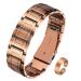 Jecanori 3X Lymph Drainage Copper Magnetic Bracelet for Men Copper Bracelet with 57pcs Ultra Strength Magnets(3500 Gauss). Adjustable Wristband Brazaletes with Removal Tool&Jewelry Gift Box Classic-copper