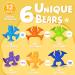 Suction Cup Bear Bath Toy | Montessori Silicone Bathing Toys for Kids 1-8 Years | Cute Safe & Fun Travel Toys - Buy Online on GoSupps.com