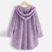 Shop Hanxiulin Oversized Plush Jacket for Women | Warm Fleece Hoodie - Autumn Outdoor Coat in Purple - Buy Online on GoSupps.com