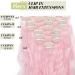 S-noilite 24 Inch Curly Light Pink Clip In Hair Extensions - 8pcs Full Head Extension Set in 60 Colors for Sexy Fashion Choice | 43-66cm Length - Buy Online on GoSupps.com