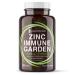 GANNON MED Chelated Zinc 50mg Immune Garden Vitamin C 800mg Zinc Supplements Echinacea 600mg per Tablet - Immunity + Skin + Reproductive Health Minerals - Zinc Chelate Immune Booster for Kids & Adults 1