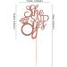 Unimall Rose Gold 'She Said Yes' Cake Topper - Perfect for Engagement Bridal Shower & Bachelorette Party Decorations | Multi-Color Delivery Available - Buy Online on GoSupps.com