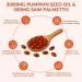 Pumpkin Seed Oil Capsules 2 in 1 Pumpkin Seed Oil with Saw Palmetto for Hair Growth 3000mg Per Serving Cold Pressed Supports Hair Heart Skin Supplement | Non-GMO | 150 Softgels | Only 1 Bag - Buy Online on GoSupps.com