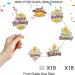 Kids' Fried Chicken Themed Happy Birthday Cupcake Toppers Set of 18 Pieces - This is a selection of decorations for boy and girl fried chicken themed parties baby shower parties and birthday parties - Buy Online on GoSupps.com