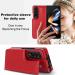 Ximand Red Pocket Case for Samsung Galaxy Z Fold 3 - Premium Leather Magnetic Closure Credit Card Compartment Stand Robust Protection - Buy Online on GoSupps.com